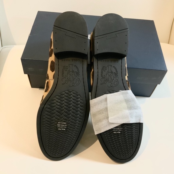 Cole Haan pinch tassel leopard loafer flat mules - Picture 13 of 16